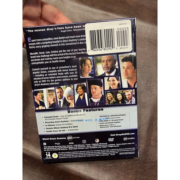 Grey's Anatomy: The Complete Sixth Season DVD Set‎ Exclusive Extended Finale New - Picture 3 of 4